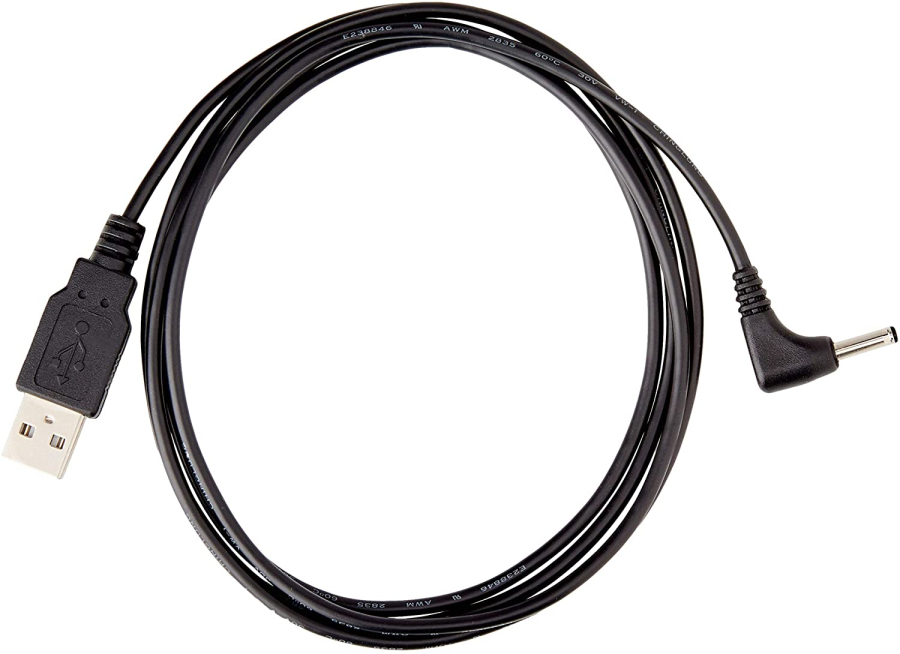 Cavo Alimentazione USB DC 3.5x1.35 mm Angolato 1.5 m Nero